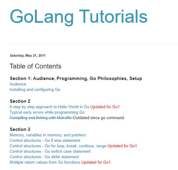 golang tutorials - learn go